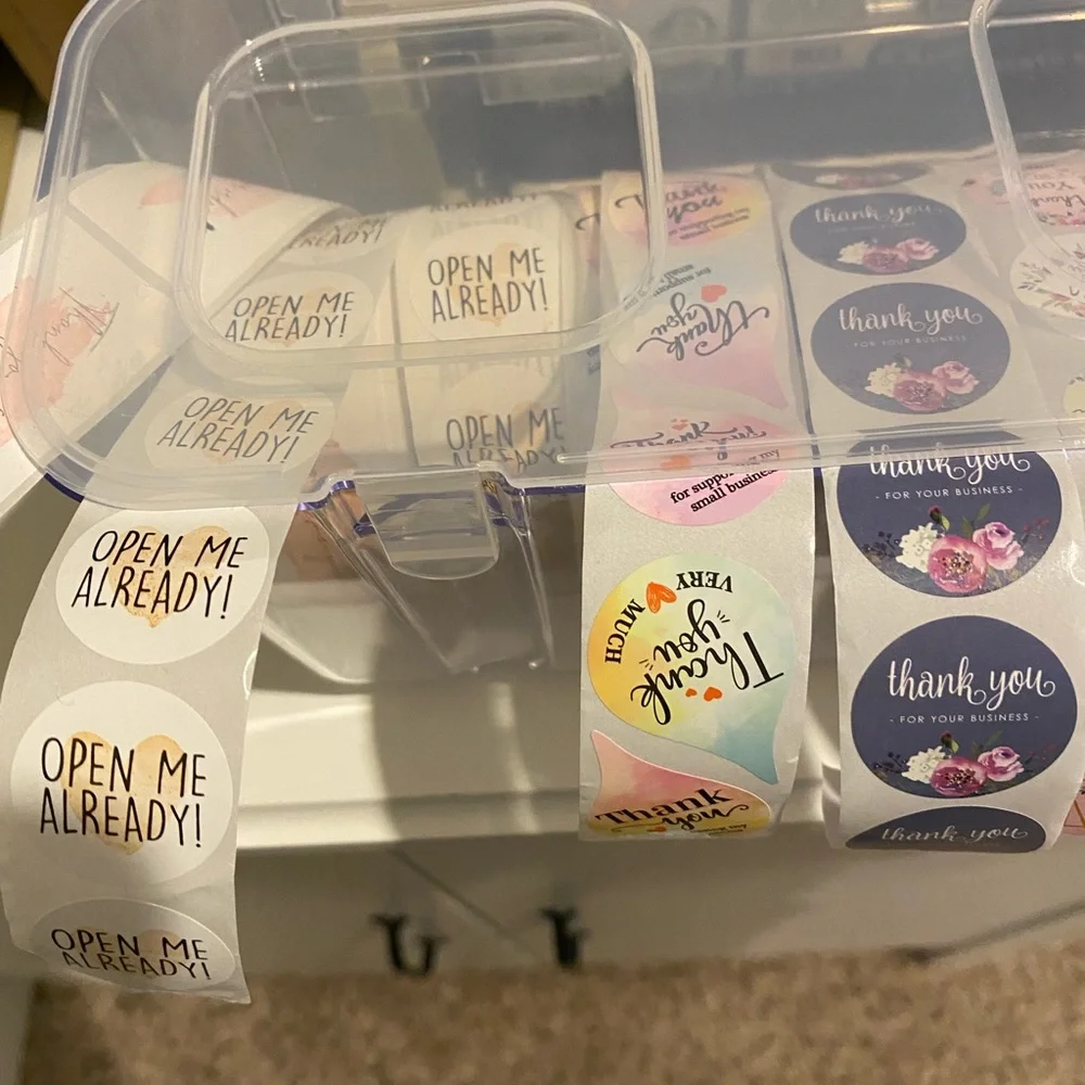 ⭐️ 3 for $22 ~ 400 ct. 1” Assorted Thank you stickers / labels